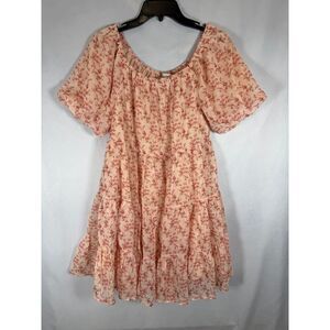 Davi & Dani Lily Ditsy Floral Print Dress Pink Floral